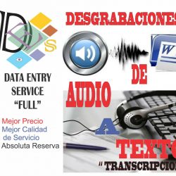 Desgrabación o Transcripción de audio- On- Line