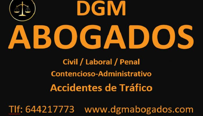 letrero dgm abogados